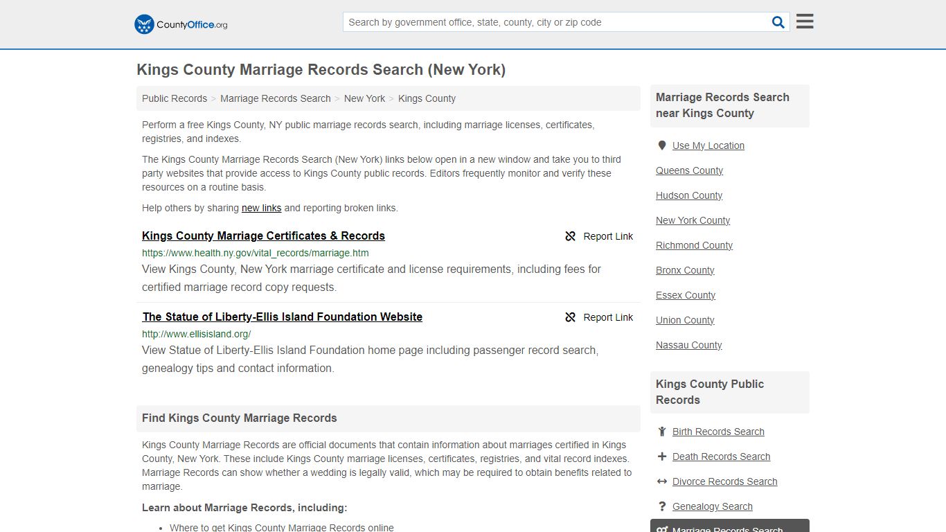 Marriage Records Search - Kings County, NY (Marriage Licenses ...